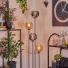 Koyoto Golvlampa 30 cm Trä mörkt, Svart, 4-ljuskällor