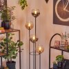 Koyoto Golvlampa 30 cm Trä mörkt, Svart, 4-ljuskällor