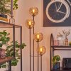 Koyoto Golvlampa 30 cm Trä mörkt, Svart, 4-ljuskällor