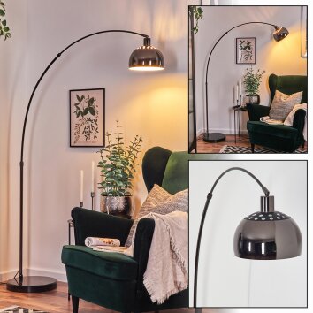 Baloca Golvlampa Krom, Svart, 1-ljuskällor