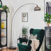 Baloca Golvlampa, Båglampor Nickel matt, Svart, 1-ljuskällor