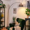 Baloca Golvlampa, Båglampor Nickel matt, Svart, 1-ljuskällor
