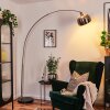Baloca Golvlampa, Båglampor Nickel matt, Svart, 1-ljuskällor