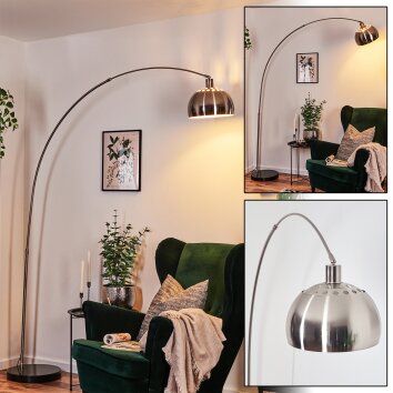 Baloca Golvlampa Nickel matt, Svart, 1-ljuskällor