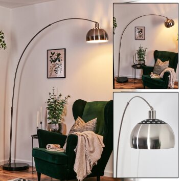 Baloca Golvlampa Nickel matt, Svart, 1-ljuskällor