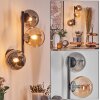Chehalis kullampa, Vägglampa Amber, Rökfärger, 3-ljuskällor