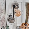 Chehalis kullampa, Vägglampa Amber, Rökfärger, 3-ljuskällor