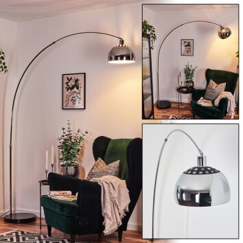Baloca Golvlampa Krom, Svart, 1-ljuskällor