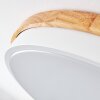 Hiral Taklampa, Panel LED Naturfärger, Vit, 1-ljuskällor, Fjärrkontroll