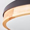Hiral Taklampa, Panel LED Naturfärger, Svart, 1-ljuskällor, Fjärrkontroll