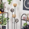 Koyoto Golvlampa 30 cm Trä mörkt, Svart, 4-ljuskällor
