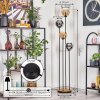 Koyoto Golvlampa 30 cm Trä mörkt, Svart, 4-ljuskällor