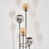 Koyoto Golvlampa 30 cm Trä mörkt, Svart, 4-ljuskällor