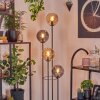 Gastor Golvlampa 30 cm Trä mörkt, Svart, 4-ljuskällor