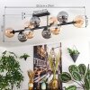 Gastor Taklampa, kullampa Amber, Rökfärger, 10-ljuskällor