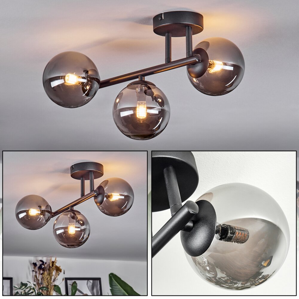 Chehalis Taklampa, kullampa Rökfärger, 3-ljuskällor main product photo