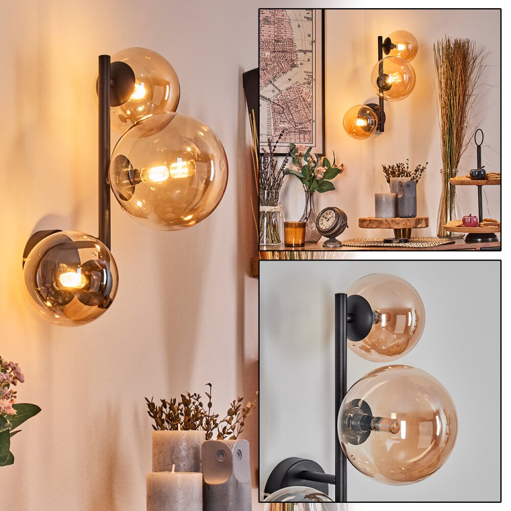 Chehalis kullampa, Vägglampa Amber, 3-ljuskällor main product photo