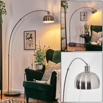 Baloca Golvlampa Nickel matt, Svart, 1-ljuskällor