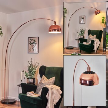 Baloca Golvlampa Kopparfärg, Svart, 1-ljuskällor