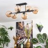 Gastor Taklampa, kullampa Amber, 6-ljuskällor
