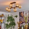 Gastor Taklampa, kullampa Amber, 6-ljuskällor