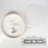 Foggia Taklampa Nickel matt, 3-ljuskällor