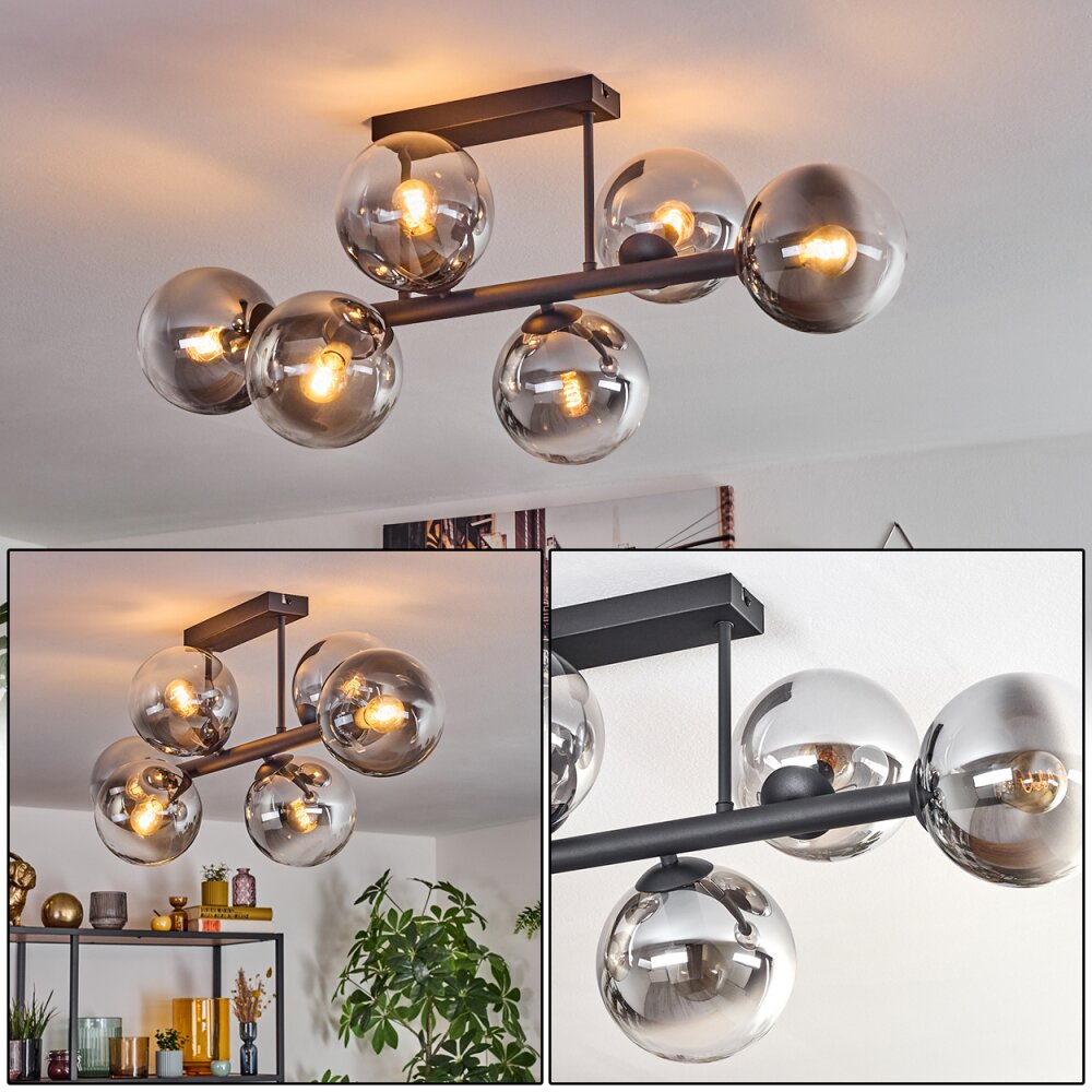Gastor Taklampa, kullampa Klart, Rökfärger, 6-ljuskällor main product photo