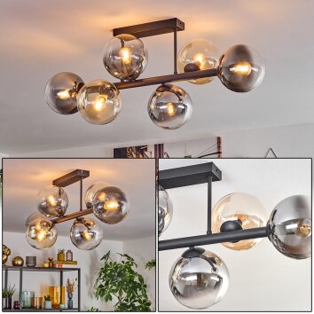 Gastor Taklampa, kullampa Amber, Klart, Rökfärger, 6-ljuskällor