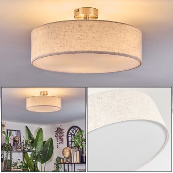 Foggia Taklampa Nickel matt, 3-ljuskällor