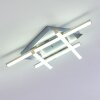 Eriz Taklampa LED Nickel matt, 4-ljuskällor, Fjärrkontroll, Färgväxlare