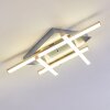 Eriz Taklampa LED Nickel matt, 4-ljuskällor, Fjärrkontroll, Färgväxlare