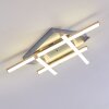 Eriz Taklampa LED Nickel matt, 4-ljuskällor, Fjärrkontroll, Färgväxlare