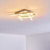 Eriz Taklampa LED Nickel matt, 4-ljuskällor, Fjärrkontroll, Färgväxlare