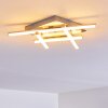 Eriz Taklampa LED Nickel matt, 4-ljuskällor, Fjärrkontroll, Färgväxlare