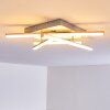 Eriz Taklampa LED Nickel matt, 4-ljuskällor, Fjärrkontroll, Färgväxlare