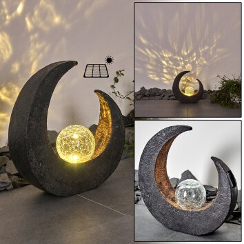 Benevento Solcellslampa LED Grått, 1-ljuskällor