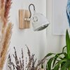Herford Vägglampa, Väggspotlight Naturfärger, Vit, 1-ljuskällor