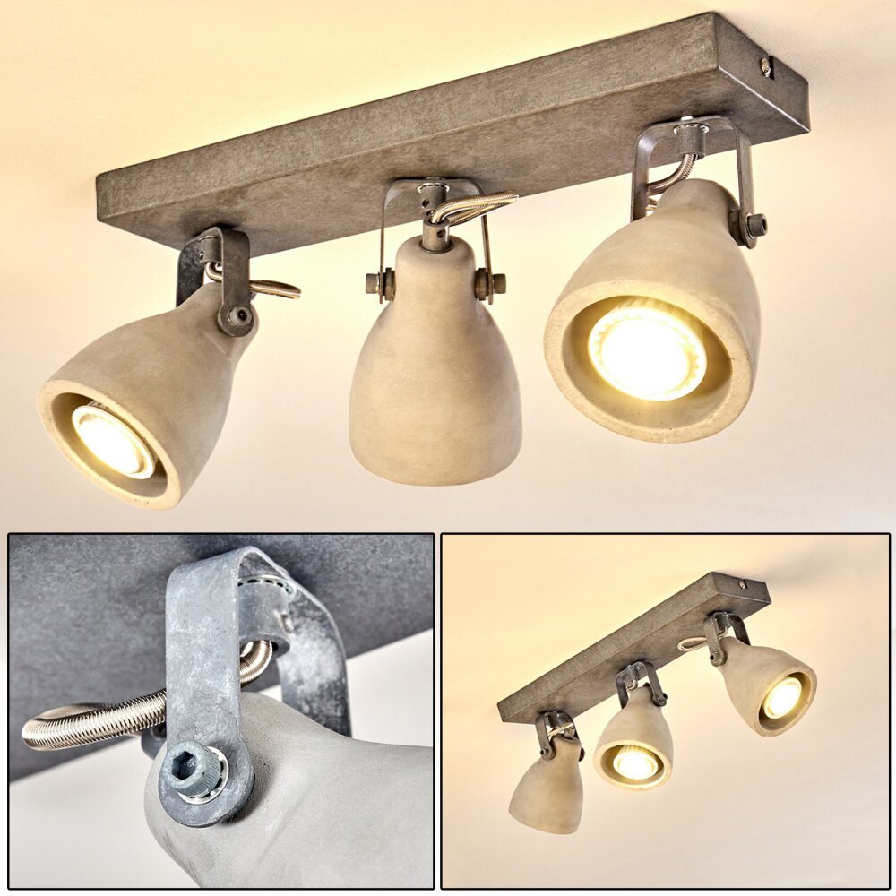 Lomma Taklampa, Takstrålkastare Grått, 3-ljuskällor main product photo