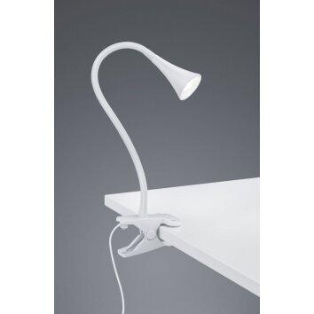 Reality VIPER Klämlampa, Skrivbordslampa LED Vit, 1-ljuskällor