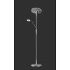 Trio Lampor Quebec Golvlampa, Golvlampa LED Nickel matt, 1-ljuskällor