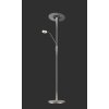 Trio Lampor Quebec Golvlampa, Golvlampa LED Nickel matt, 1-ljuskällor