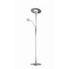 Trio Lampor Quebec Golvlampa, Golvlampa LED Nickel matt, 1-ljuskällor