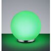 Reality GEORGE Bordslampa LED Krom, 1-ljuskällor, Fjärrkontroll, Färgväxlare