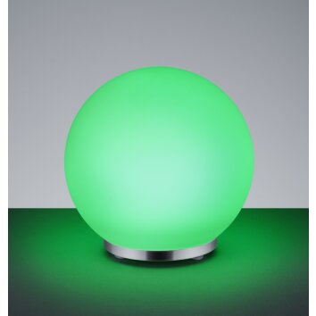 Reality GEORGE Bordslampa LED Krom, 1-ljuskällor, Fjärrkontroll, Färgväxlare