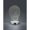 Reality SKULL Bordslampa LED Krom, 1-ljuskällor