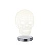 Reality SKULL Bordslampa LED Krom, 1-ljuskällor