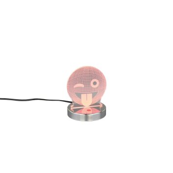 Reality SMILEY Bordslampa LED Krom, 1-ljuskällor, Färgväxlare