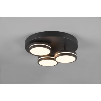 Trio Lampor Franklin Taklampa LED Antracit, 3-ljuskällor