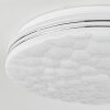 Savardeix Taklampa LED Krom, Vit, 1-ljuskällor, Fjärrkontroll, Färgväxlare