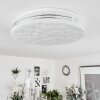 Savardeix Taklampa LED Krom, Vit, 1-ljuskällor, Fjärrkontroll, Färgväxlare